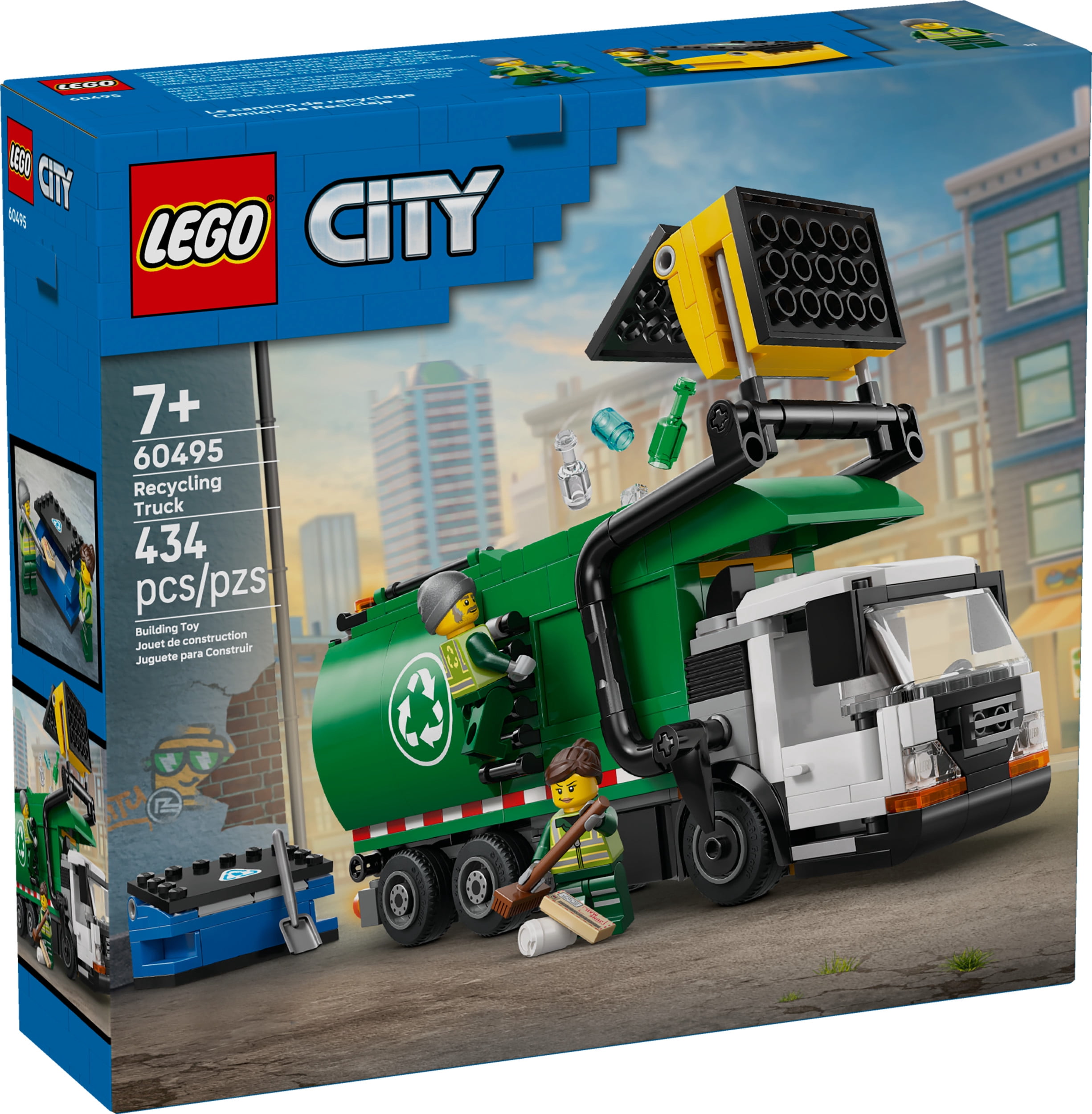 LEGO City Le camion de recyclage – Camion jouet pour enfants 60495