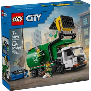 LEGO Jouet de camion de recyclage urbain - Ensemble de construction pour garçons & Filles, Âges 7+ - Trash Truck Toy W/ Fonction de chargement des ordures - Idées cadeaux d'anniversaire pour enfants - 60495
