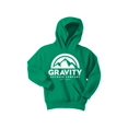 thumbnail image 1 of Gravity Outdoor Co. Chandail à Capuchon pour Jeunes - Logo Blanc - Vert Kelly - Petit, 1 of 2