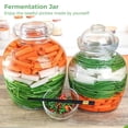 thumbnail image 4 of Pickling Jar, Sealed Fermenting Jar Glass with Water Seal Airlock Lid, Traditional Chinese Fermentation Crock, 88oz Large Capacity Pickle Pot for Pickling Kimchi Sauerkraut, 4 of 6