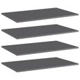 thumbnail image 1 of vidaXL Bookshelf Boards 4 pcs High Gloss Grey 80x50x1.5 cm Engineered Wood, 1 of 4