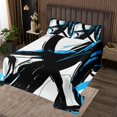 thumbnail image 2 of Erosebridal Abstract Ombre Coverlet Set Twin, Geometric Stripe Bedding Set, Mid Century Decor 2-Piece, 2 of 5