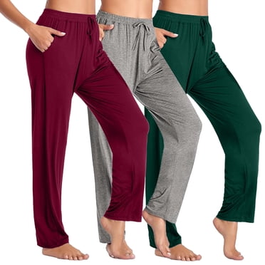 Pantalon de Détente Classique à Coupe Ample pour Femmes, Lot de 3 (Tailles, P-3TG)