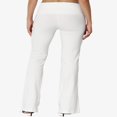 thumbnail image 2 of Pantalon de Yoga Décontracté pour Femmes Grande Taille, Basique, Taille Repliable, Confortable, en Coton Extensible, Coupe Bootcut, 2 of 7