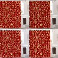 thumbnail image 4 of Christmas Celebration Decor Shower Curtain,Red Christmas Checkered Bathroom Decor Polyester Fiber Plastic Rings Quick-Drying Waterproof for Bathtubs/Bathroom, 72x72 inches, 4 of 6