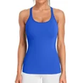 thumbnail image 1 of Charmo Women's Ribbed Camisole Workout Tank Tops with Built in Bra Basic Undershirt, 1 of 9