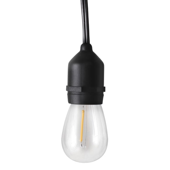 JEU DE 12 LUMIÈRES À DEL S14 EDISON AVEC FIL DE QUALITÉ COMMERCIALE ET FILAMENTS DROITS