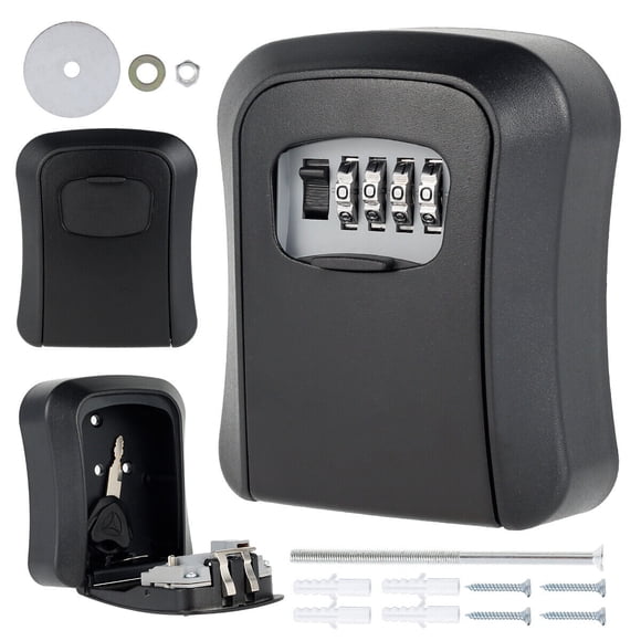 Secure Safe And Durable Key Lock Box, Combination Lockbox For Indoor Outdoor Use, Resettable Code Storage Solution, Easy Installation With Included Hardware, Weatherproof Design