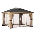 thumbnail image 2 of Sunjoy Rideaux et Filets anti-moustiques pour 11 pi x 13 pi. Gazebo en bois, 2 of 7