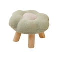 thumbnail image 3 of Small Foot Stool Sofa Footstool Multipurpose Comfortable Flower Shape Cartoon Ottoman Under Desk For Bedroom Playroom Bedside Porch Entryway Green, 3 of 8