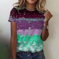 thumbnail image 2 of Pompotops Blouse Décontractée Ample pour Femme, Mode, Imprimée, Col Rond, T-Shirt, Chemises, Blouse, T-Shirt Imprimé, Liquidation, 2 of 5