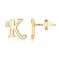 thumbnail image 2 of Boucles d'Oreilles Alphabet 26 en Or avec Finition Plaquée Or pour Femmes, 2 of 9