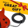 thumbnail image 2 of GLS Audio Instrument Cable - 1/4 Inch TS to 1/4 Inch Instrument Cable for Bass/Electric Guitar- Black/Grey Braided Tweed, 10ft, 2 of 6