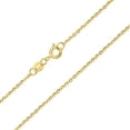 thumbnail image 3 of 24k Gold Overlayed Stainless Steel 1.5mm Thin Cable Link Chain Necklace, 3 of 6