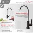 thumbnail image 3 of Stylish Lodi 11 1⁄4 Pouces Ht Noir Mat Robinet d'Eau à une Poignée S-142N, 3 of 11