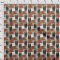 thumbnail image 3 of oneOone Tissu Popeline de Coton Imprimé Ikat Coup de Pinceau BTY 56 Pouces de Large, 3 of 4