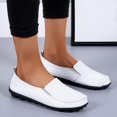 thumbnail image 5 of B91xZ Mocassins Décontractés pour Femmes, Mocassins Rétro Confortables, Chaussures Bateau Classiques, Blanc 9, 5 of 5
