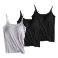 thumbnail image 1 of Timegard Womens Tank Tops with Built in Bras Scoop Neck Adjustable Spaghetti Strap Comfy Bottom Camis, 1 of 6