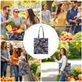 thumbnail image 4 of Fourre-tout en Toile Tropicale Rétro Esthétique, Sac Réutilisable Inspiré des Paumes pour Femmes, Sac à Main Léger et Écoresponsable pour la Plage et les Vacances, 4 of 6
