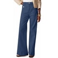 thumbnail image 1 of Weiqiqre Jeans for Womens Fall Fashion 2024 Mid Waisted Ripped Stretch Button Straight Full Length Pants On Sale, 1 of 8