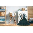 thumbnail image 2 of Ahgly Company Tapis d'Intérieur Lavable à la Machine, Carré, Transitionnel, Vert Sarcelle, Tapis de Zone, 8 Pieds Carré, 2 of 7