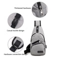 thumbnail image 4 of Vaidha Sac à Bandoulière Sac à Dos Crossbody avec Trou USB avec Trou pour Écouteurs Sangle Sac à Dos Sac à Dos de Randonnée Sac Poitrine Crossbody Polyvalent, 4 of 6