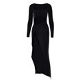 thumbnail image 5 of FcBaudy Robe à Manches Longues à Encolure Carrée, Robes de Printemps pour Femmes, Robes pour Femmes Mode Femmes Printemps Robe Décontractée Unie Robe à Manches Longues Robe Femme, 5 of 5