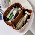 thumbnail image 2 of PU Cosmetic Bag Lightweight Makeup Box Portable for Holiday Gifts (Green), 2 of 9