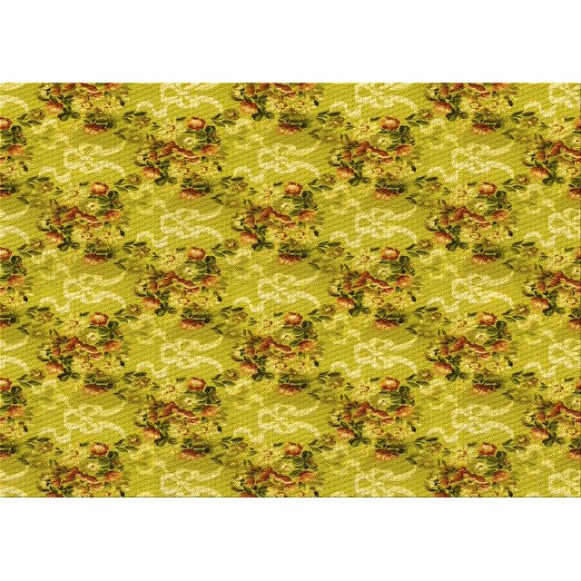 Ahgly Company Tapis d'Intérieur Rectangulaire Transitionnel Jaune Lavable à la Machine, 2 Pieds x 3 Pieds