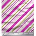 thumbnail image 1 of Soimoi Purple Rayon Fabric Diagonal Stripe Print Sewing Fabric Yard 42 Inch Wide, 1 of 5