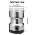 thumbnail image 3 of Food Blender RASTAN Stainless Steel Grain Grinder Mill - Powerful Dry Food Processor for Coffee Beans, Nuts & Spices | Adjustable Fine-To-Coarse Settings | Compact Countertop Design, Silver, 3 of 9