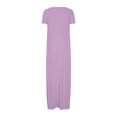 thumbnail image 4 of fatyb Robes Maxi pour Femmes Col Rond Manches Courtes Robes Décontractées Robes T-Shirt Amples pour Femmes P-5TG, 4 of 6