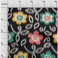 thumbnail image 2 of oneOone Rayon Black Fabric Floral Sewing Craft Projects Fabric Prints By Yard 56 Inch Wide, 2 of 5
