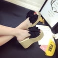 thumbnail image 4 of CEHVOM Women's Summer Bowknot Platform Slippers High Heel Shoes Slippers, 4 of 6