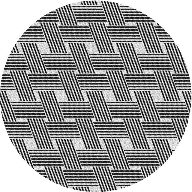 Ahgly Company Tapis d'Intérieur Ronds de Style Transitionnel Lavables à la Machine, Noir Charbon, 7 Pieds Rond