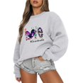 thumbnail image 1 of Rbaofujie Chandails d'Automne Mode Femmes Décontracté Manches Longues Col Rond Chandail de Noël Imprimé pour Dames Gris Chandails à Capuche et Chandails Mode pour Femmes, 1 of 2