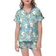 thumbnail image 1 of MIASHUI Ensemble de Pyjama 2 Pcs Unisexe Garçons Filles Imprimé Vêtements de Nuit, Bleu Clair, 10-11 Ans, 1 of 4