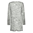 thumbnail image 4 of Pompotops Chemisier Décontracté à Manches Longues Imprimé pour Femmes avec Poche Cardigan Liquidation, 4 of 5