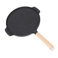thumbnail image 1 of Poêle à Griller Barbecue, Design Double Face, Antiadhésive, Répartition Uniforme de la Chaleur, Gril Portable Extérieur en Bois Composite, 1 of 7