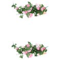 thumbnail image 4 of stanreset 1/2/3/5 Artificial Flower Plant Fake Vine Roses Simulation Rose Self-Assembly Party Balcony Garden Restaurant Living Room Garland Pink 2PCS, 4 of 6