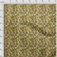 thumbnail image 4 of oneOone Georgette Viscose Pear Green Fabric Abstract Watercolor Texture Sewing Craft Projects Fabric Prints By Yard 42 Inch Wide, 4 of 5