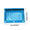 thumbnail image 3 of Dvruxg 2 Pcs Trousse à Crayons, Trousse à Crayons Trois Trous Fermeture Éclair Simple Sac de Rangement Transparent en PVC, Grande Capacité Trousse à Crayons avec Fermeture Éclair Classeur Transparent, 3 of 5