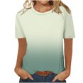 thumbnail image 4 of Jovati Blouse Décontractée à Manches Courtes et Col Rond Imprimée pour Femmes, Mélange de Coton, Tissu Extensible Doux, Tenue d'Été, Longueur Régulière, Style à Enfiler, 4 of 6