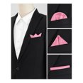 thumbnail image 4 of INSPIRE CHIC Men's Pocket Square Solid Color Handkerchiefs Self-folded For Wedding Party Pink One Size, 4 of 4