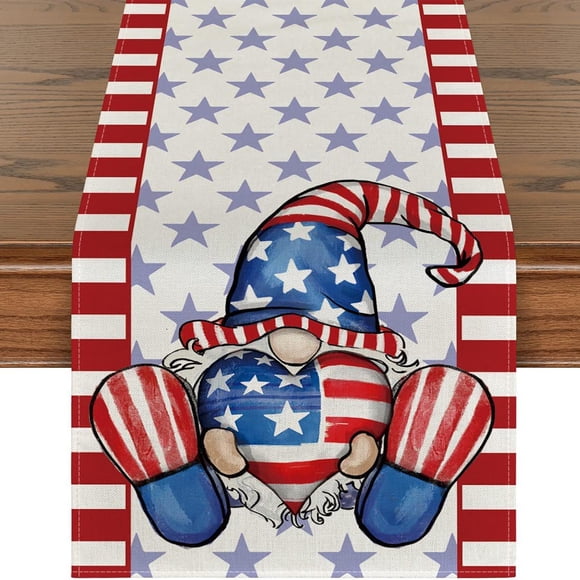 Home Textile Boutique Clearance Blowout Sale! JFZMDY New Independence Day Table Flag Patriotic Dwarf Truck Pattern Table Cloth Table Decoration Strip Scarf
