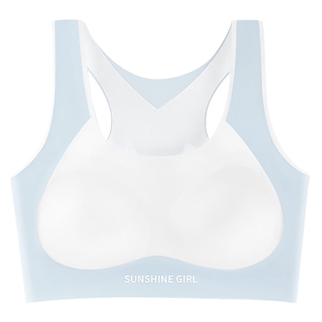 hengsof Girls' Developmental Underwear, Summer Fashion Solid Color Thin Comfortable Breathable Vest Bra, Suitable for Children