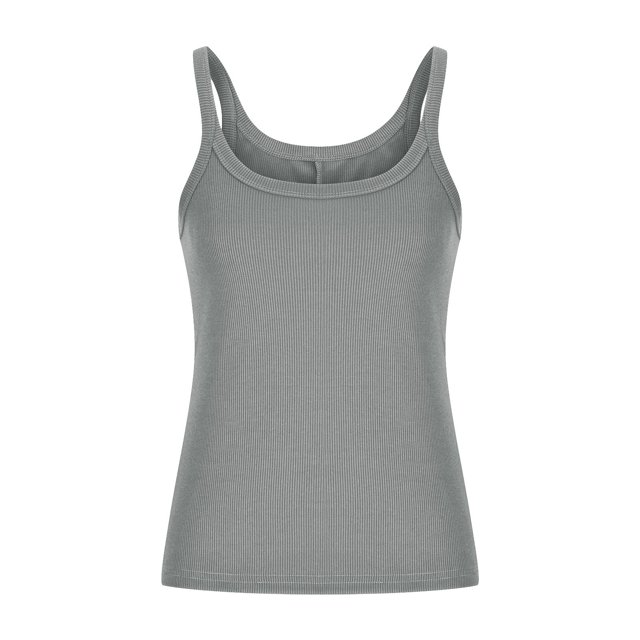 Yuyuzo Plus Size Tank Tops for Women Ribbed Knit Sleeveless Crop Tops Round Neck Slim Fitted Soft Base Layer Camis Tees