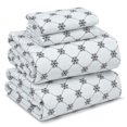 thumbnail image 1 of RUVANTI 100% Cotton Sheets for Queen Size Bed - Crispy Cooling Percale Sheets - Breathable & Durable Queen Sheet Set - 16 Inches Deep Pocket Queen Size Sheets - Damask Snowflake - 4 Pieces, 1 of 7