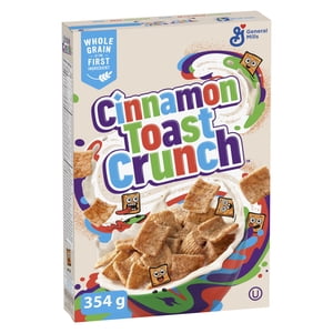 Cinnamon Toast Crunch Petit déjeuner céréales, grains entiers et réels Cinnamon, 354 g