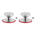 thumbnail image 1 of tredstone 2pieces Insulated Silicone Base For High Temperature Resistance Lid Cap Round And Not Easy To Harm Flat (red) large size, 1 of 6